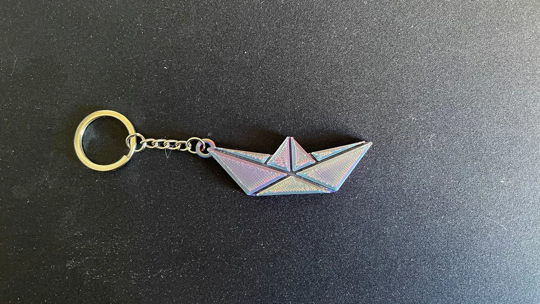 Móc khóa thuyền giấy 3D (Paper Boat Keychain 2.0) siêu bền đẹp - Image 1