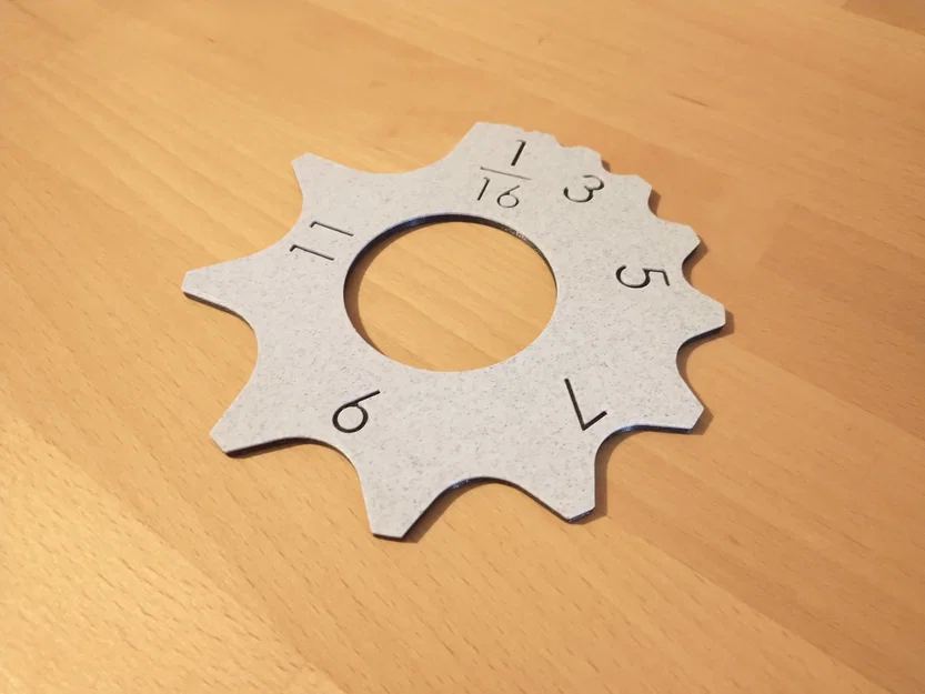 Template Bo Góc Hệ Inch (Imperial Radius Template) - Image 2