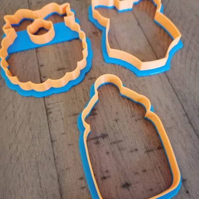 Bộ khuôn cắt bánh quy hình em bé (Cookie Cutter) - Dễ in, dễ dùng