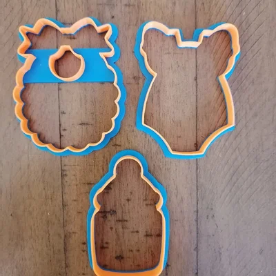 Bộ khuôn cắt bánh quy hình em bé (Cookie Cutter) - Dễ in, dễ dùng
