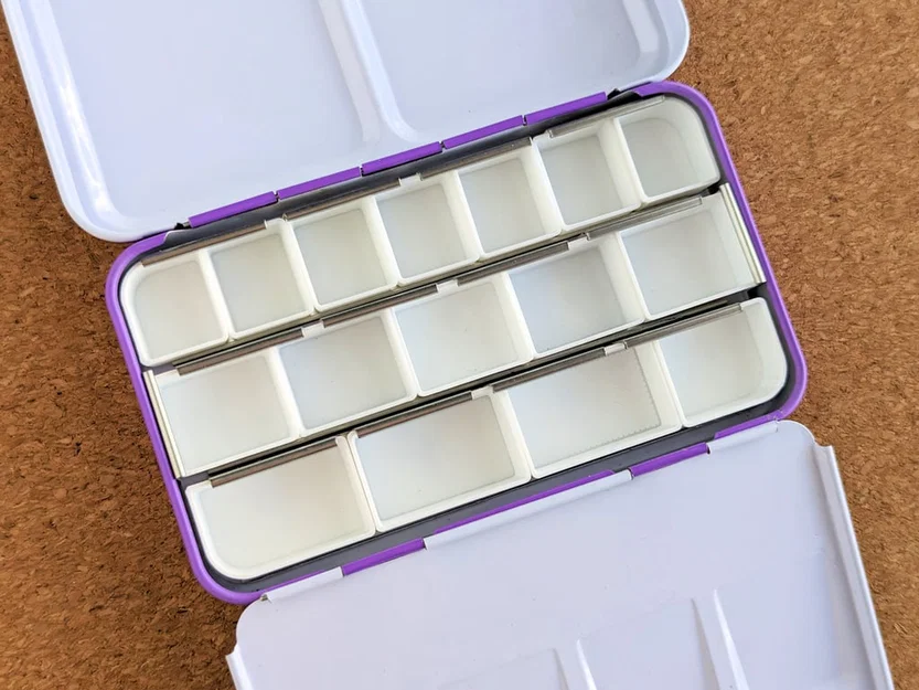 Khay pan góc bo tròn cho palette màu nước – Half, 3/4 & Whole - Image 3