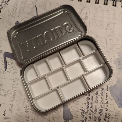 Khay pan góc bo tròn cho palette màu nước – Half, 3/4 & Whole