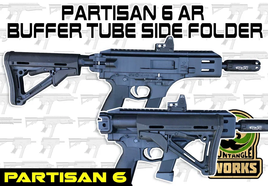 (FGC6) Partisan 6 AR 15 buffer tube side folder - Báng gập ngang - Image 1