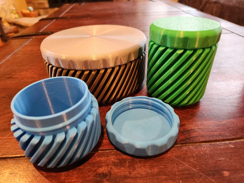 Container Pod (Parameterized) – Hũ hình trụ parametric nắp vặn - Image 2