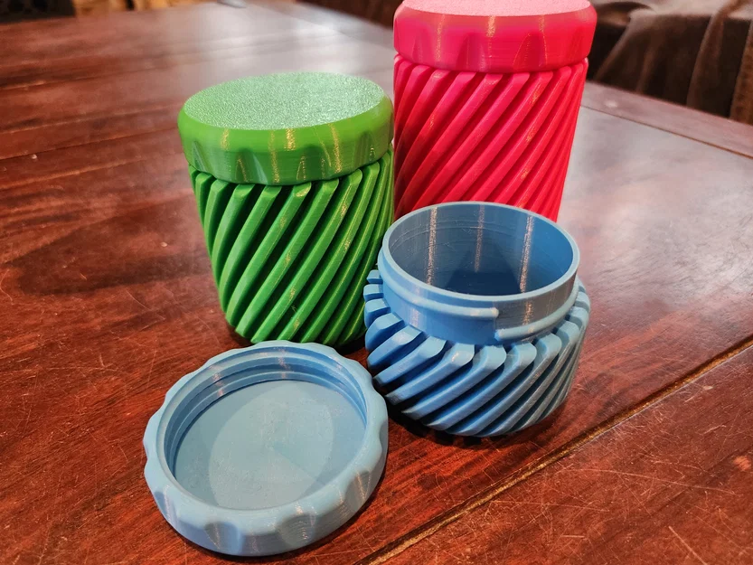 Container Pod (Parameterized) – Hũ hình trụ parametric nắp vặn - Image 3