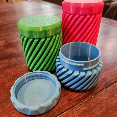 Container Pod (Parameterized) – Hũ hình trụ parametric nắp vặn