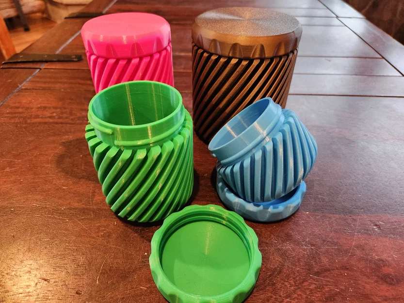 Container Pod (Parameterized) – Hũ hình trụ parametric nắp vặn - Image 8