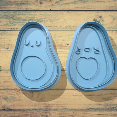 Bộ khuôn cắt bánh quy hình quả bơ dễ thương (Cute Avocado Cookie Cutter)