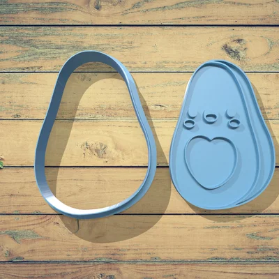 Bộ khuôn cắt bánh quy hình quả bơ dễ thương (Cute Avocado Cookie Cutter)