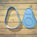 Bộ khuôn cắt bánh quy hình quả bơ dễ thương (Cute Avocado Cookie Cutter) - Thumbnail 3