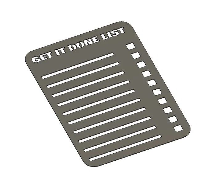 Khuôn mẫu in 3D tạo danh sách việc cần làm Get It Done List - Image 1