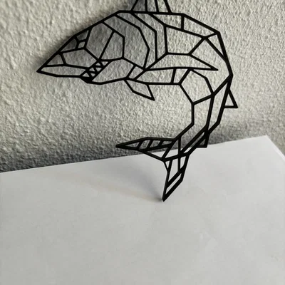 Mô hình cá mập hình học (Geometric shark) trang trí 3D ấn tượng