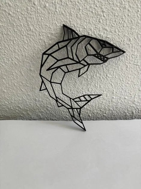 Mô hình cá mập hình học (Geometric shark) trang trí 3D ấn tượng - Image 2