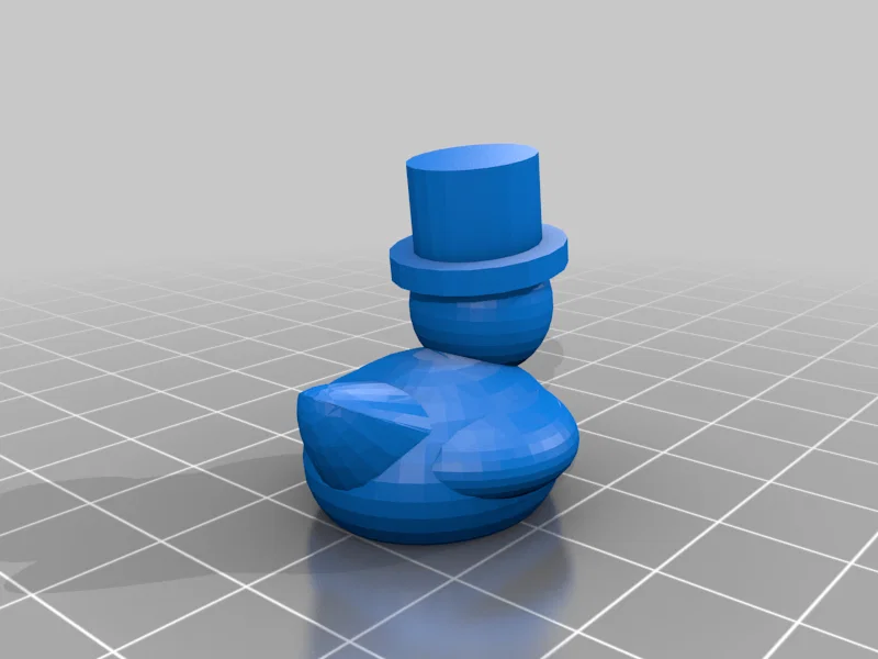 Mô hình 3D chú vịt nhỏ đội mũ phớt cực dễ thương - Image 1