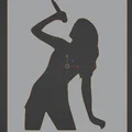 Bộ khuôn in 3D (Stencil) hình bóng ca sĩ Taylor Swift cực chất - Thumbnail 2