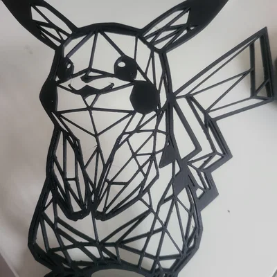 Mô hình trang trí Pikachu phong cách hình học (Geometric Pikachu) 3D