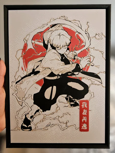 Zenitsu Agatsuma - Demon Slayer (HueForge) | Tranh filament - Image 1