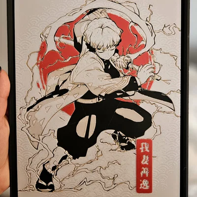 Zenitsu Agatsuma - Demon Slayer (HueForge) | Tranh filament