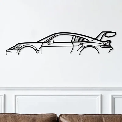 Mô hình trang trí tường Porsche 911 GT3 RS in 3D đẳng cấp