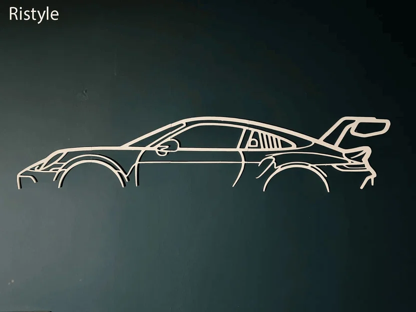 Mô hình trang trí tường Porsche 911 GT3 RS V2 in 3D độc đáo - Image 1