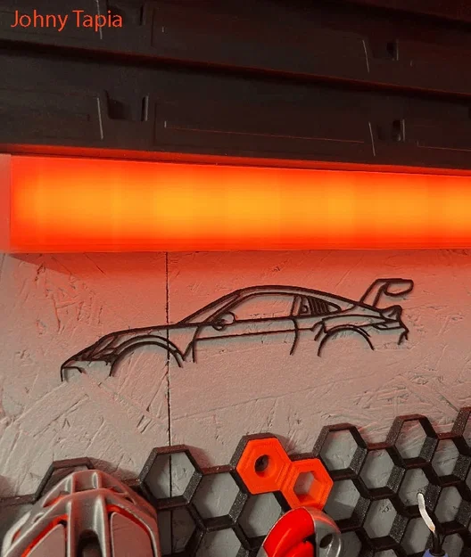 Mô hình trang trí tường Porsche 911 GT3 RS V2 in 3D độc đáo - Image 3