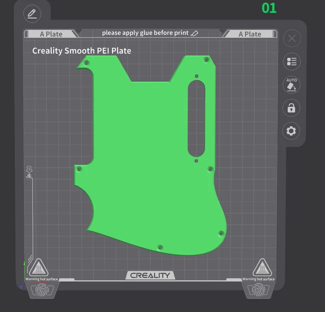 Thân đàn guitar Prusacaster cắt nhỏ cho máy in Creality K1 và K1C - Image 15