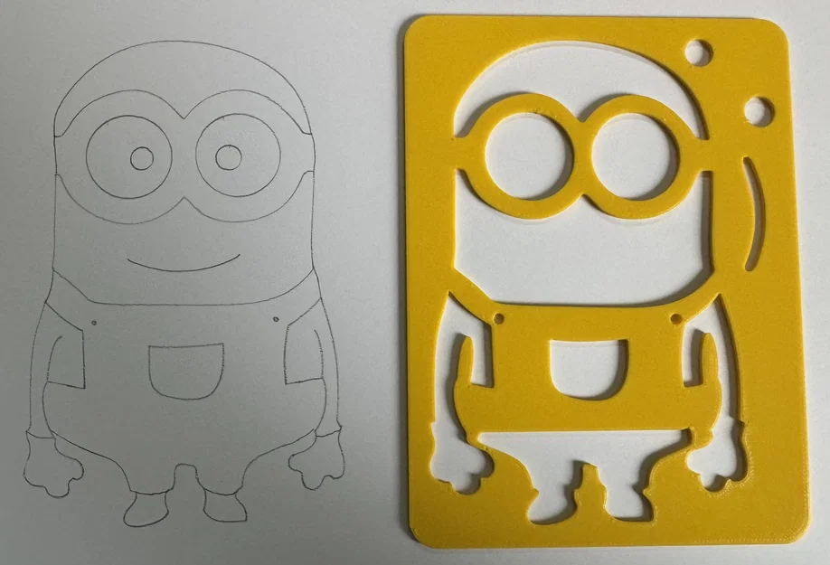 Khuôn vẽ Minion 3D cho bé - Dụng cụ hỗ trợ học vẽ sáng tạo - Image 1