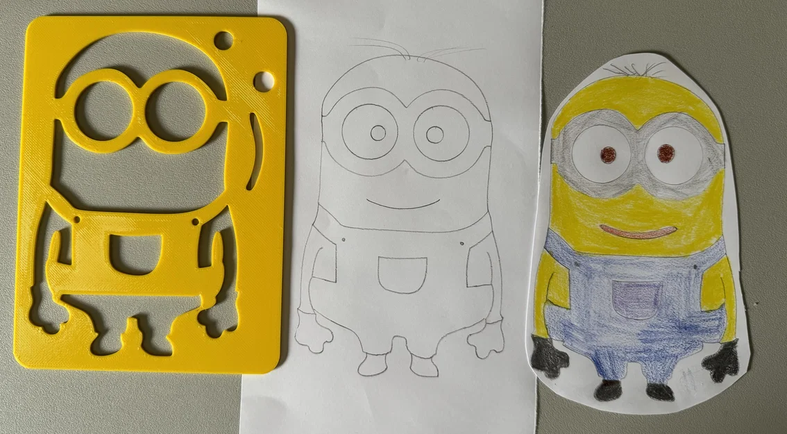 Khuôn vẽ Minion 3D cho bé - Dụng cụ hỗ trợ học vẽ sáng tạo - Image 2