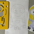 Khuôn vẽ Minion 3D cho bé - Dụng cụ hỗ trợ học vẽ sáng tạo - Thumbnail 2