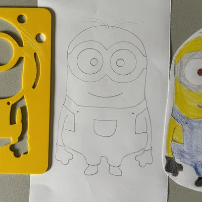 Khuôn vẽ Minion 3D cho bé - Dụng cụ hỗ trợ học vẽ sáng tạo