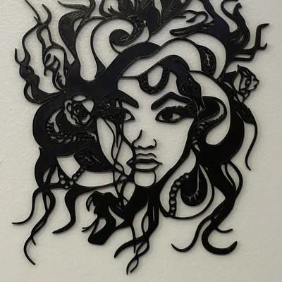 Mô hình trang trí tường Medusa đầy huyền bí - Tải File STL 3D