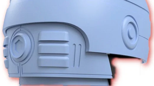 Mô hình 3D chi tiết gáy mũ Robocop 2.0 dùng cho Cosplay - Image 1