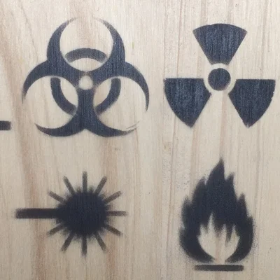 Bộ Khuôn Mẫu (Stencil) Các Ký Hiệu Cảnh Báo Nguy Hiểm