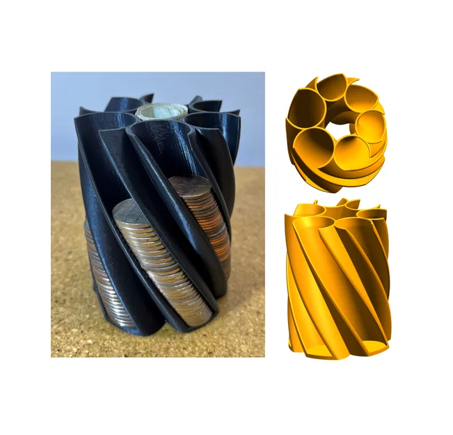 Cốc Đựng Tiền Xu - Xoắn Ốc (Coin Cup - Spiral) - Image 1