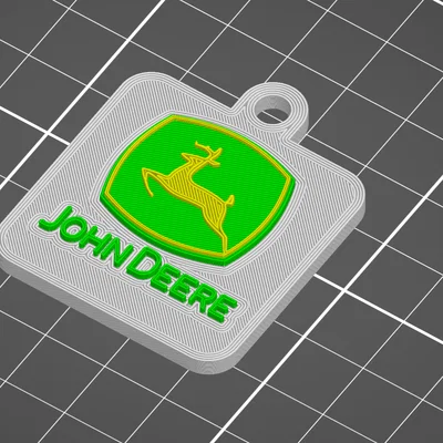 Móc khóa John Deere (John Deere keychain) - Mẫu in 3D độc đáo