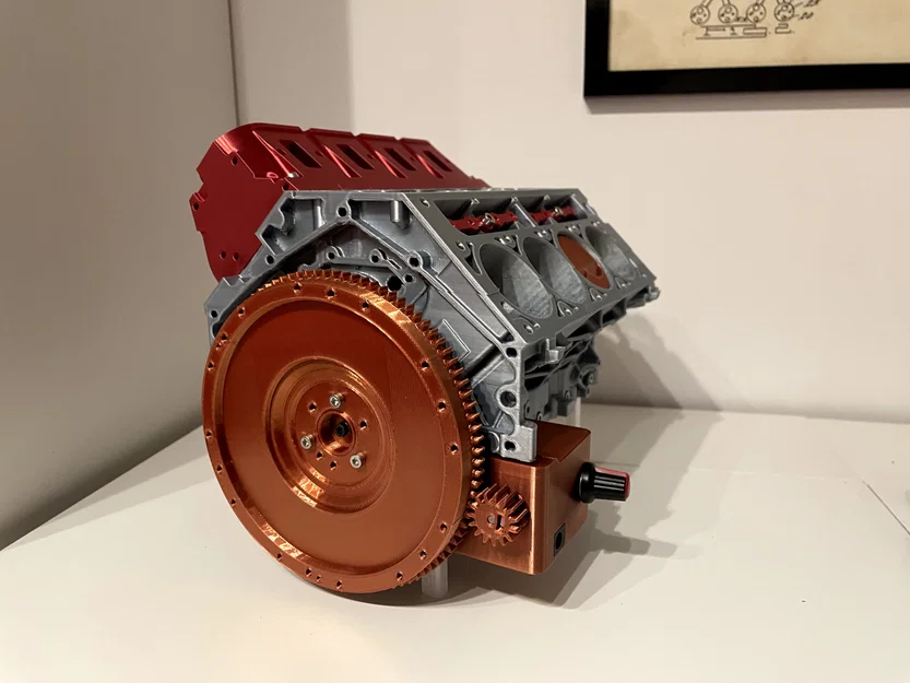 Động cơ Chevy Camaro LS3 V8 – valve, lifter in được + giá đỡ N20 mini motor - Image 3