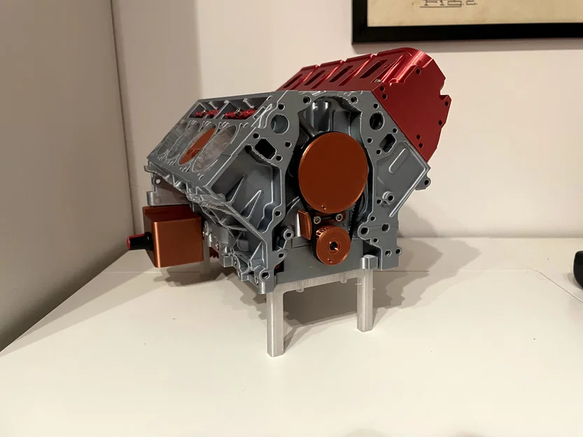 Động cơ Chevy Camaro LS3 V8 – valve, lifter in được + giá đỡ N20 mini motor - Image 4