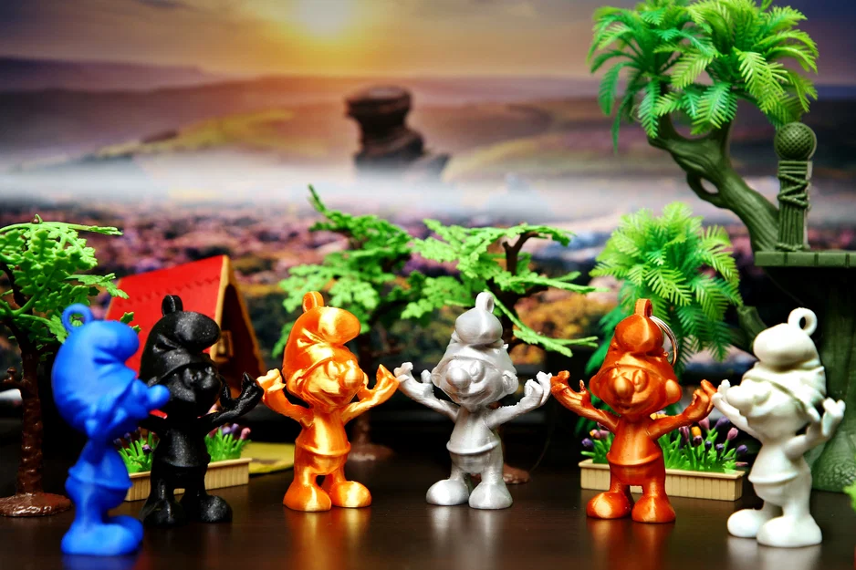 Mô hình in 3D móc khóa Xì Trum (Smurf) trang trí siêu đáng yêu - Image 2