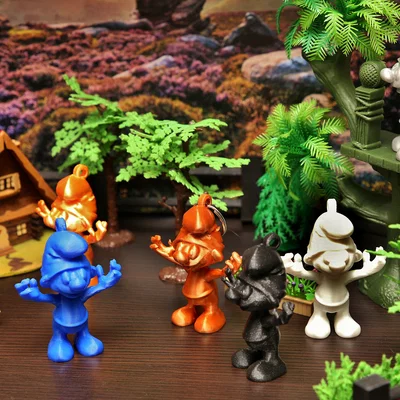 Mô hình in 3D móc khóa Xì Trum (Smurf) trang trí siêu đáng yêu