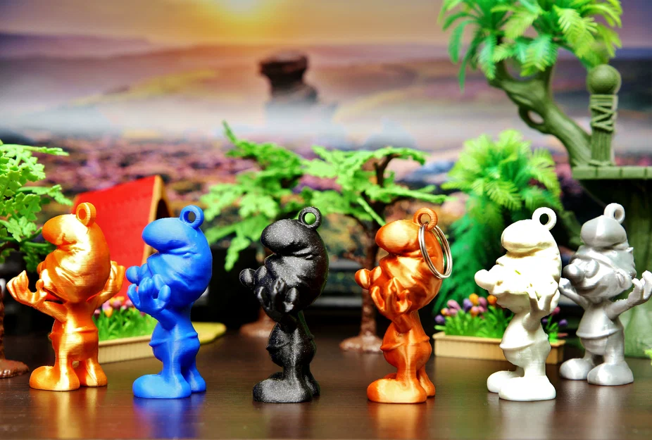 Mô hình in 3D móc khóa Xì Trum (Smurf) trang trí siêu đáng yêu - Image 4