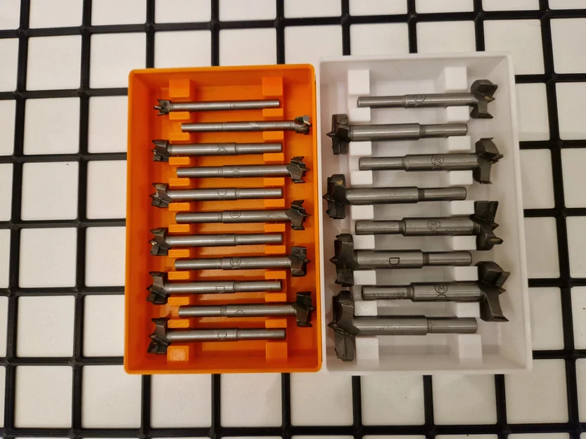 Khay Gridfinity cho mũi khoan Forstner - Image 3