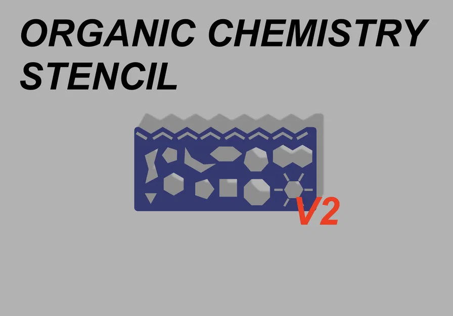Stencil Hóa Hữu Cơ (Organic Chemistry Stencil V2) - Image 1