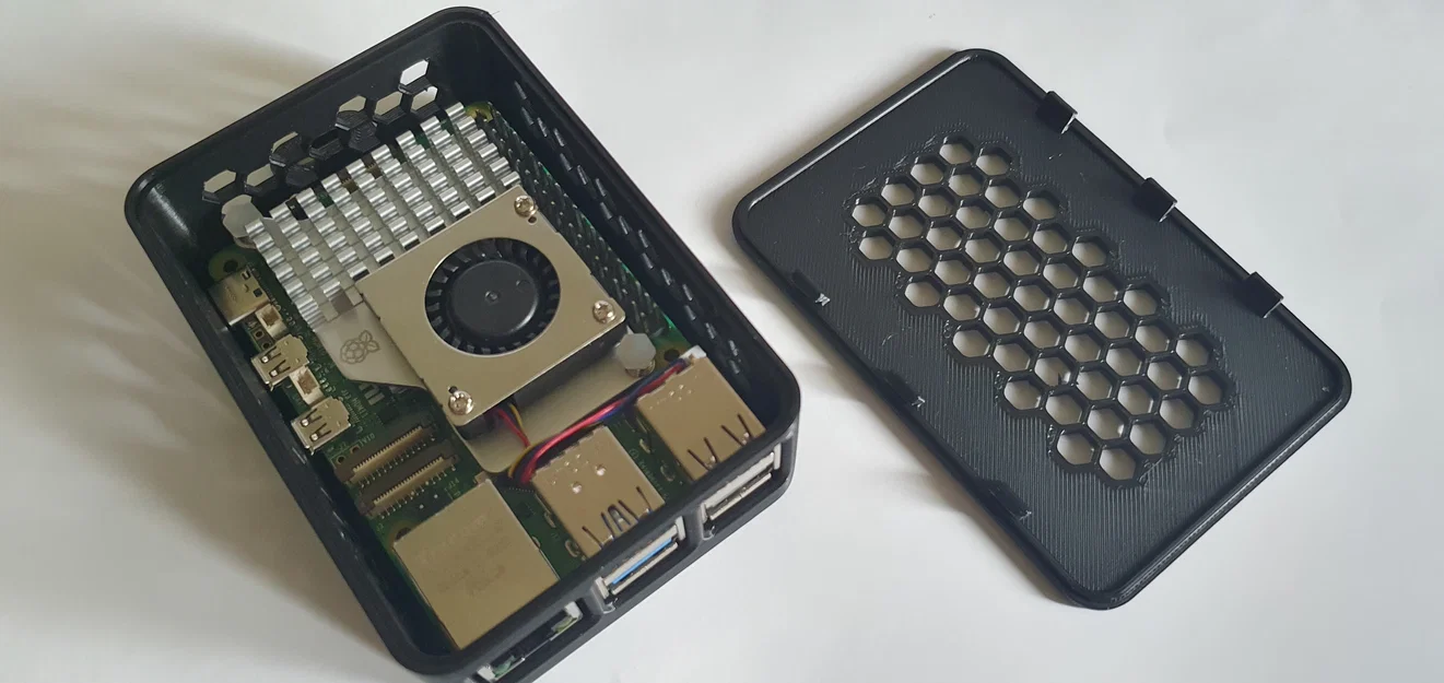 Vỏ case Raspberry Pi 5 thiết kế không cần vít tản nhiệt tốt - Image 1