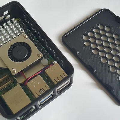 Vỏ case Raspberry Pi 5 thiết kế không cần vít tản nhiệt tốt