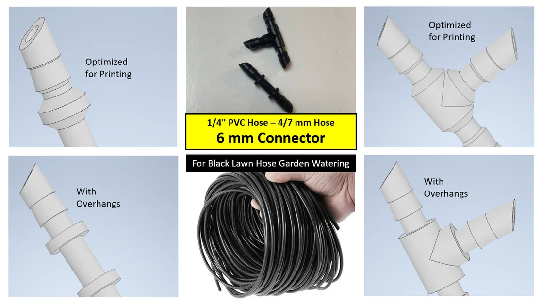 Connector 6mm cho ống Vinyl/PVC 4/7 mm (1/4") - Image 1