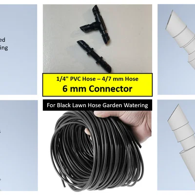 Connector 6mm cho ống Vinyl/PVC 4/7 mm (1/4")
