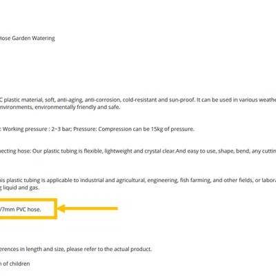 Connector 6mm cho ống Vinyl/PVC 4/7 mm (1/4")