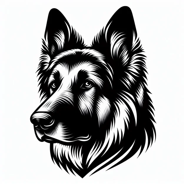 Tranh treo tường nghệ thuật 3D hình chó Becgie Đức (German Shepherd) - Image 1