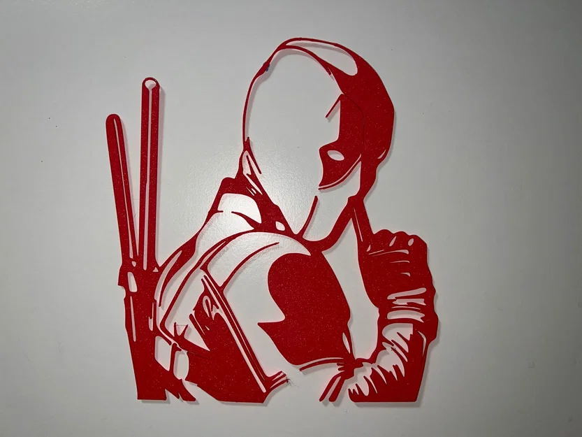 Mô hình trang trí tường Deadpool in 3D cực chất - Image 1