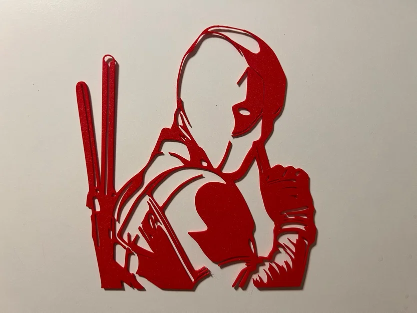 Mô hình trang trí tường Deadpool in 3D cực chất - Image 2